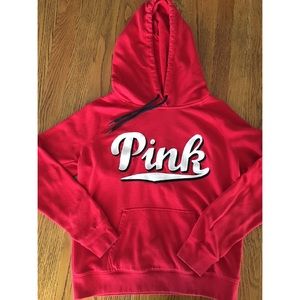VS pink red hoodie