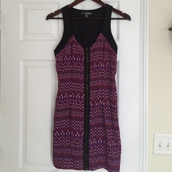 Purple zip up dress