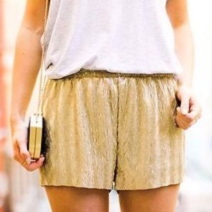 H&M gold shorts