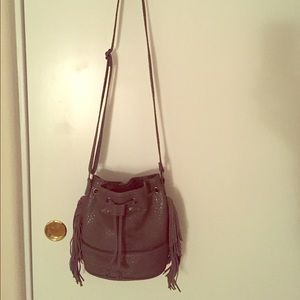 Forever 21 bucket bag with fringe detail