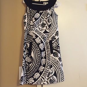 Dressbarn black and white sleeveless dress, size 4