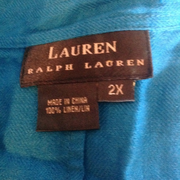 Teal linen button down from Ralph Lauren - Picture 4 of 4