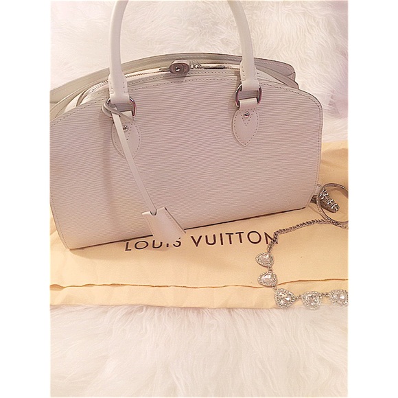 Louis Vuitton ivory white epi satchel