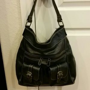 Black purse with multi compartments