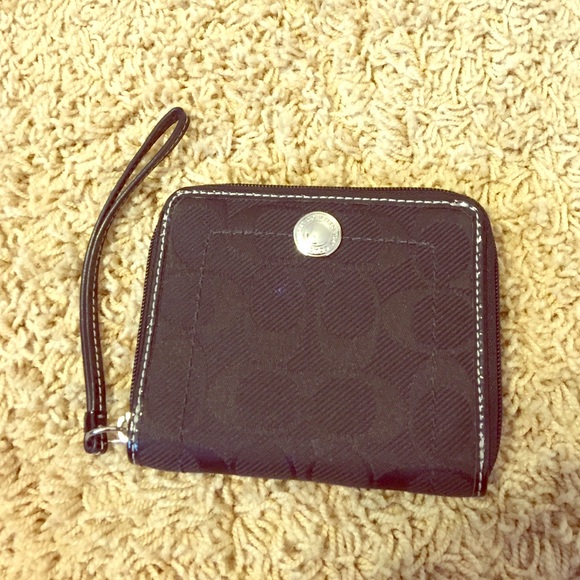 Coach black wristlet (matches a bag I have listed)