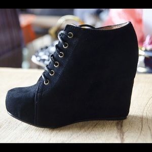Jeffrey Campbell Suede Wedge Bootie