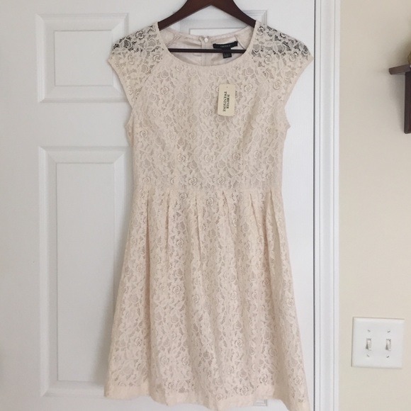 Cream colored lace dress