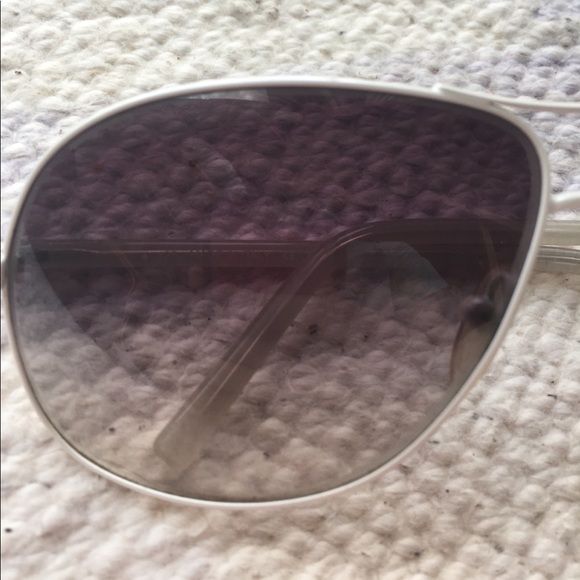 FENDI White Aviator Sunglasses - Picture 5 of 8