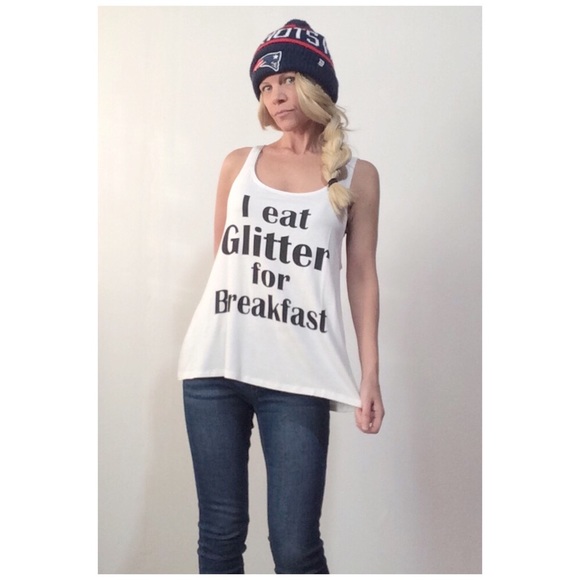 Boutique Tops - I Eat Glitter For Breakfast Tank Top