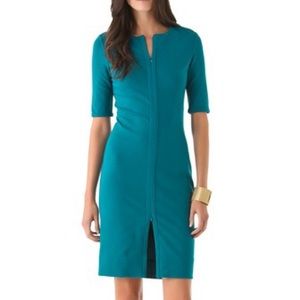 Diane Von Frustenberg Saturn Turquoise Zip Dress 6