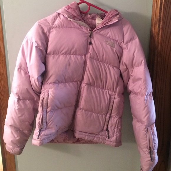 Purple North Face Puffer Coat