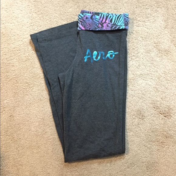 Aeropostale Charcoal Grey Yoga Pants- Medium