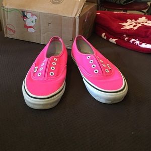 Neon pink VANS