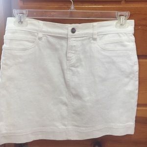 White jean skirt
