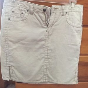Corduroy beige skirt