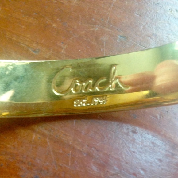 Pink and gold Coach Signature Bangle - Picture 2 of 4