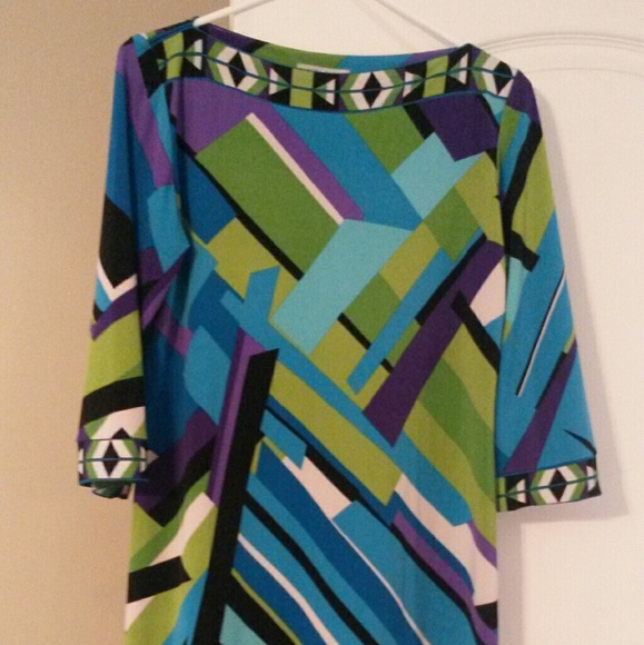 Size 6 multi color shift dress