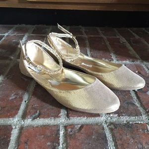 Steve Madden Gold Flats