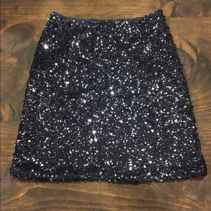Navy Sequined Mini