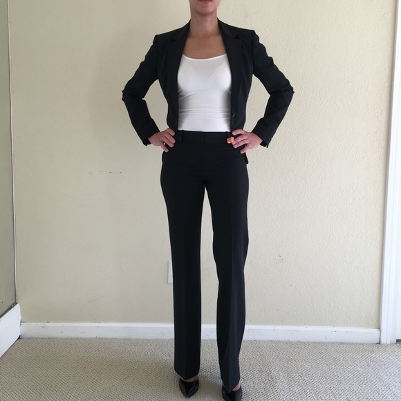 Black Tahari pant suite.