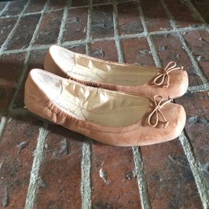 Camel ballet flats