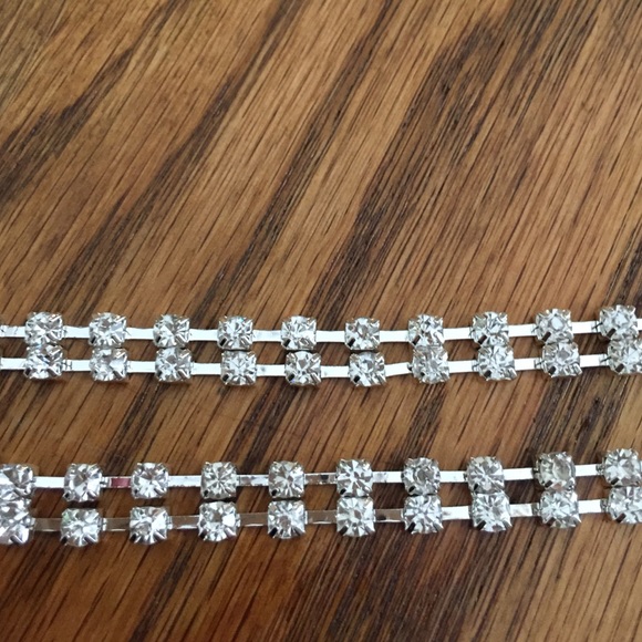 🆕 Adjustable crystal diamanté bra straps-👀Prom - Picture 4 of 4