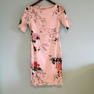 White floral midi dress