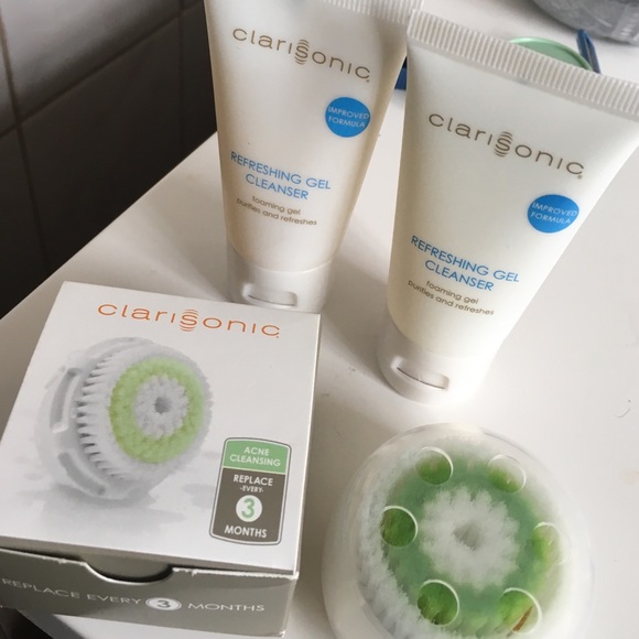 Clarisonic; Acne brush head & two gel cleansers