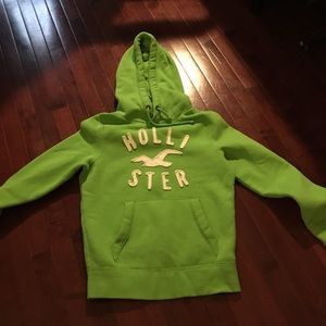 Hollister lime green sweatshirt