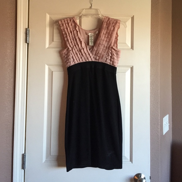 Rose and black dress