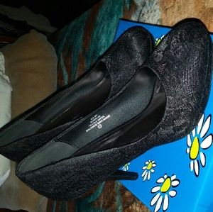 Black Lace Pumps