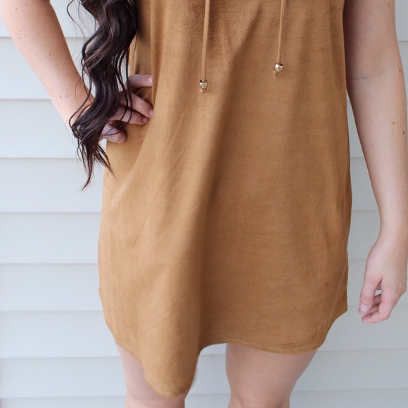 NWT three bird brown suede lace up dress - Picture 4 of 4