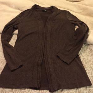 Open front brown cardigan Open front brown cardigan