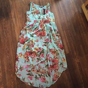 Teal floral print dress (speed control New York )