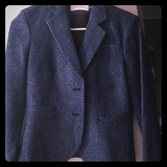 Calvin Klein black and blue blazer