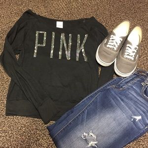 Victoria's Secret Pink Bling Logo Shirt