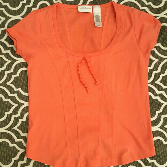 New Liz Claiborne orange blouse