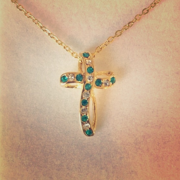NWOT Gold Cross Necklace