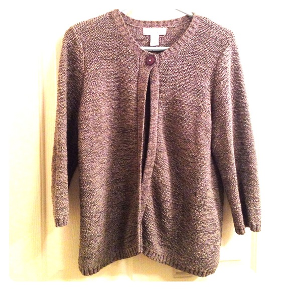Lucy & Laurel Grey Cotton Sweater Jacket