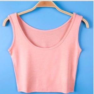 Pink Crop Top Tank Top