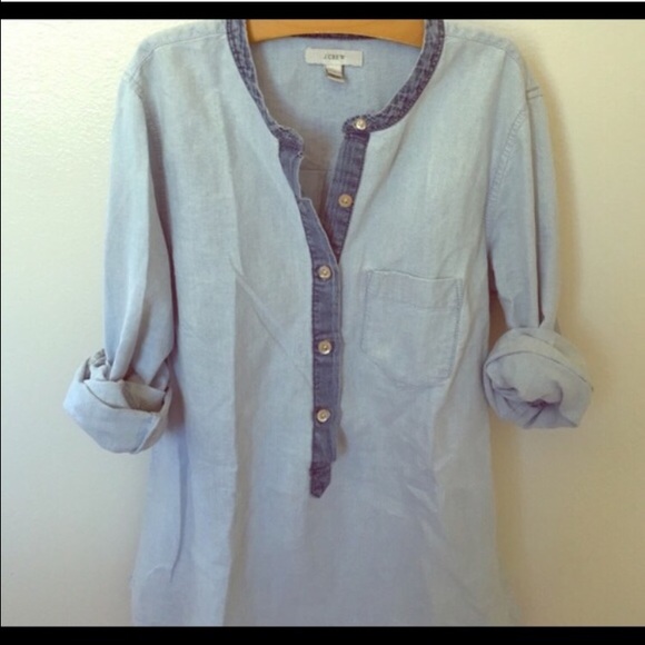 J. Crew Chambray Popover Shirt!