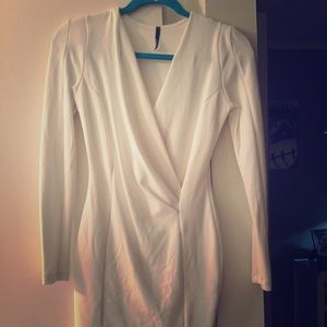 Long sleeve white dress