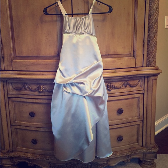 SILVER GIRLS PARTY DRESS