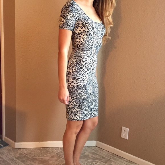 Snow Leopard Midi Dress - Picture 3 of 4