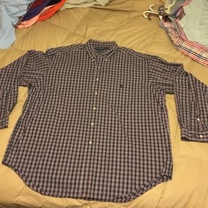 Heavy stitched Ralph Lauren Plaid button down