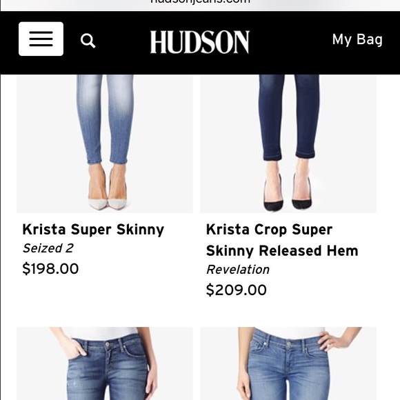 Hudson) krista super skinny jeans - Picture 2 of 4
