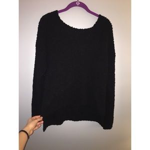 Shaggy Black Sweater