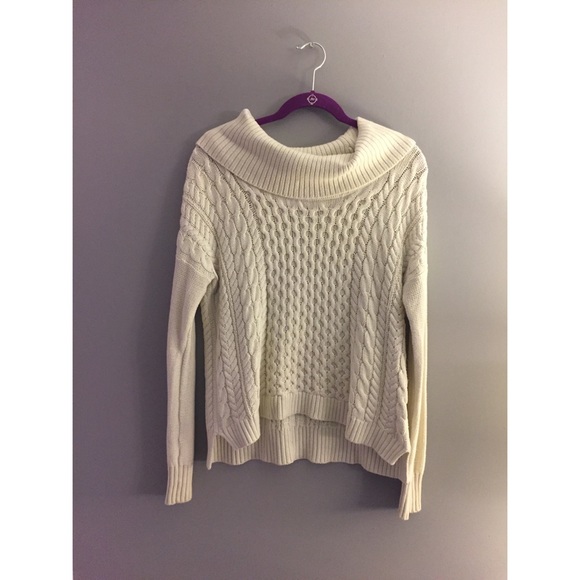 off-white cowl neck sweater