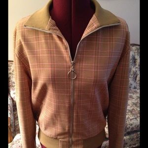 NEW Vintage Plaid Zip Up Jacket Rockabilly Retro