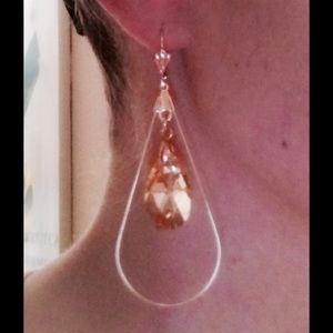 Long gold dangle earrings